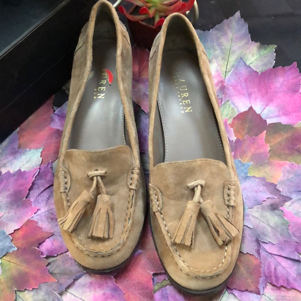 RALPH LAUREN Suede Pump Loafers